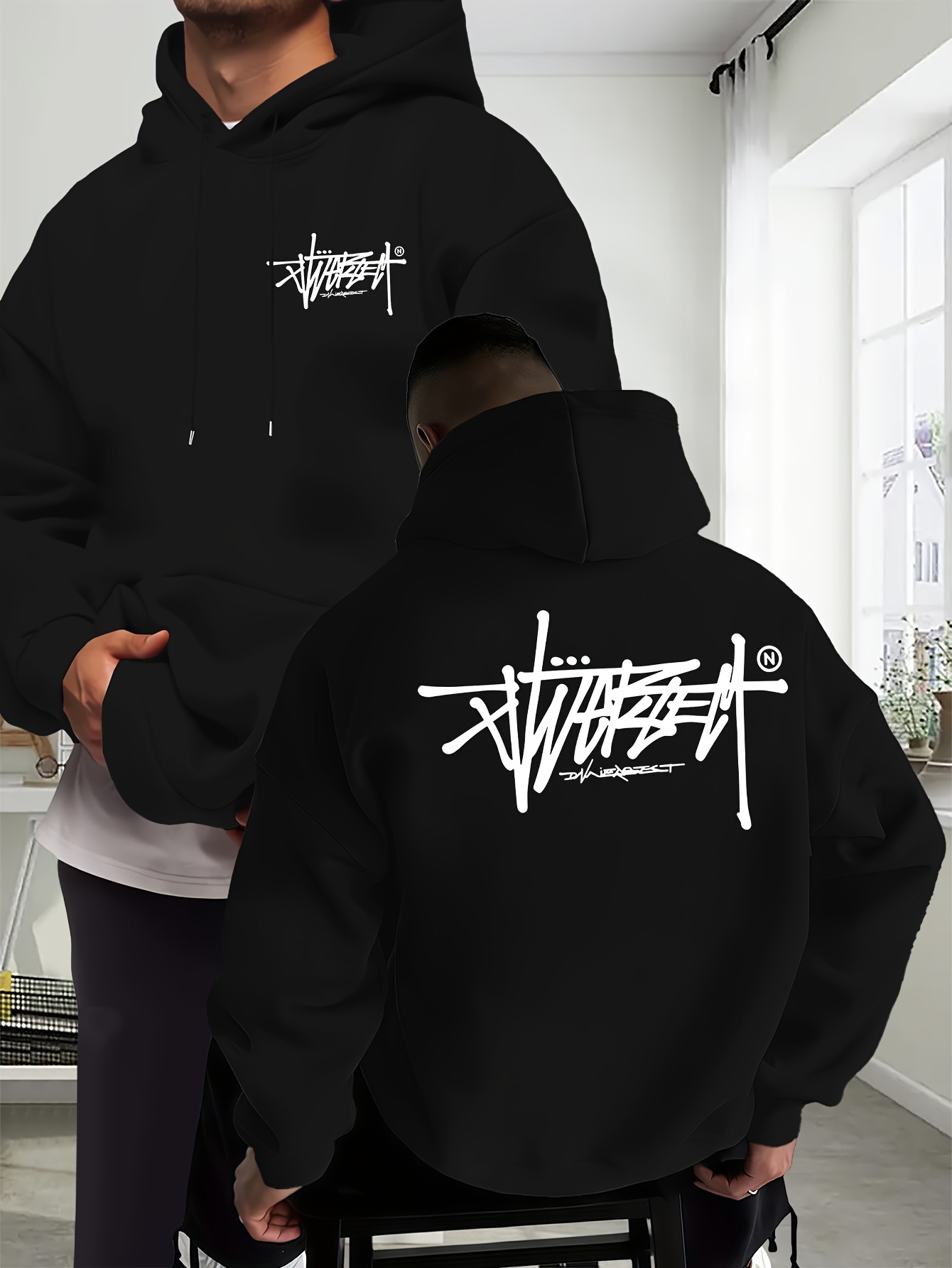 Streetwear Outfit Brand - 新しい 2026 高級ブランドグラフィックメンズレディースオーバーサイズパーカーソフトストリートウェアデイリーカジュアルプルオーバー衣装スポーツウェアスウェットシャツ