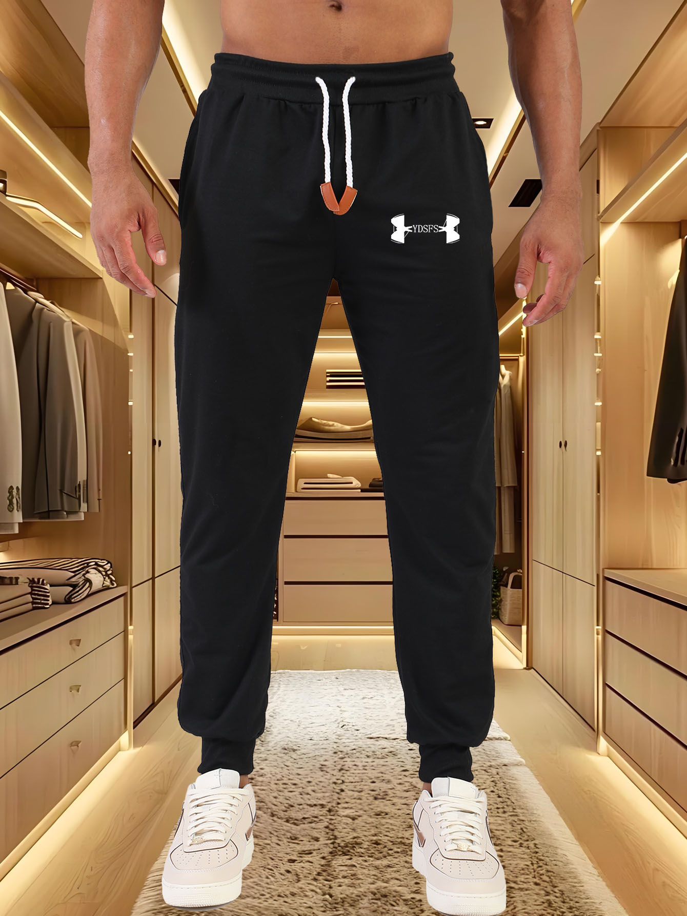 Streetwear Brand Joggers - メンズジョガーパンツ スポーツブランドロゴプリント ウエストゴム スウェットパンツ メンズカジュアルストリートウェアパンツ ドローストリングジョギングパンツ