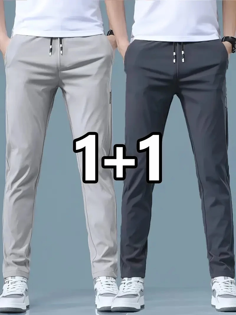 2026年 2ピース メンズカジュアルアイスシルクパンツ ス - Streetwear Brand Joggers のレビューと価格