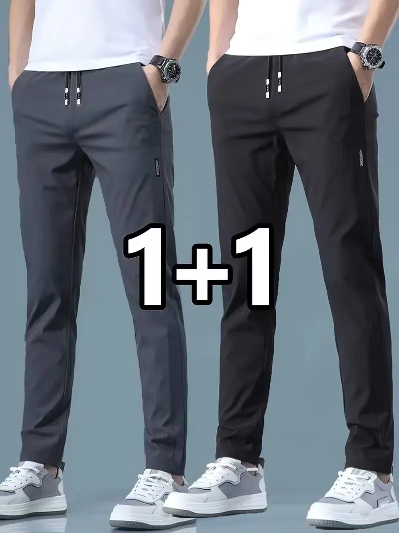 2026年 2ピース メンズカジュアルアイスシルクパンツ ス - Streetwear Brand Joggers のレビューと価格