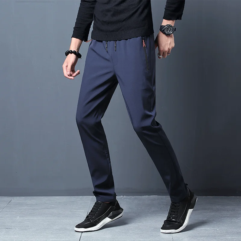 メンズカジュアルパンツストレートスリムフィット弾性ウエストジ - Streetwear Brand Joggers のレビューと価格