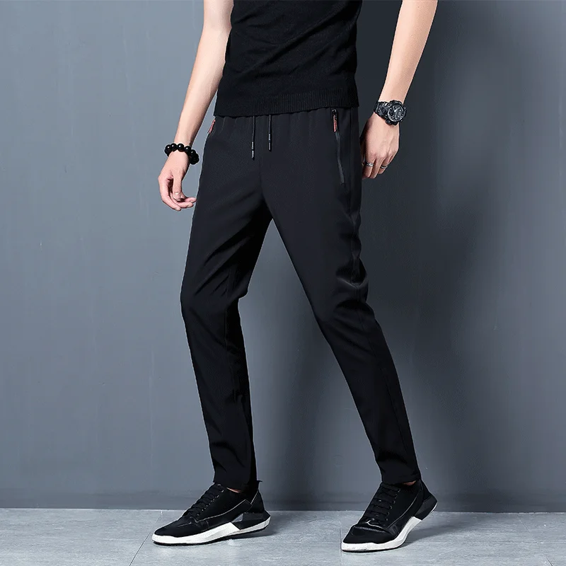 メンズカジュアルパンツストレートスリムフィット弾性ウエストジ - Streetwear Brand Joggers のレビューと価格