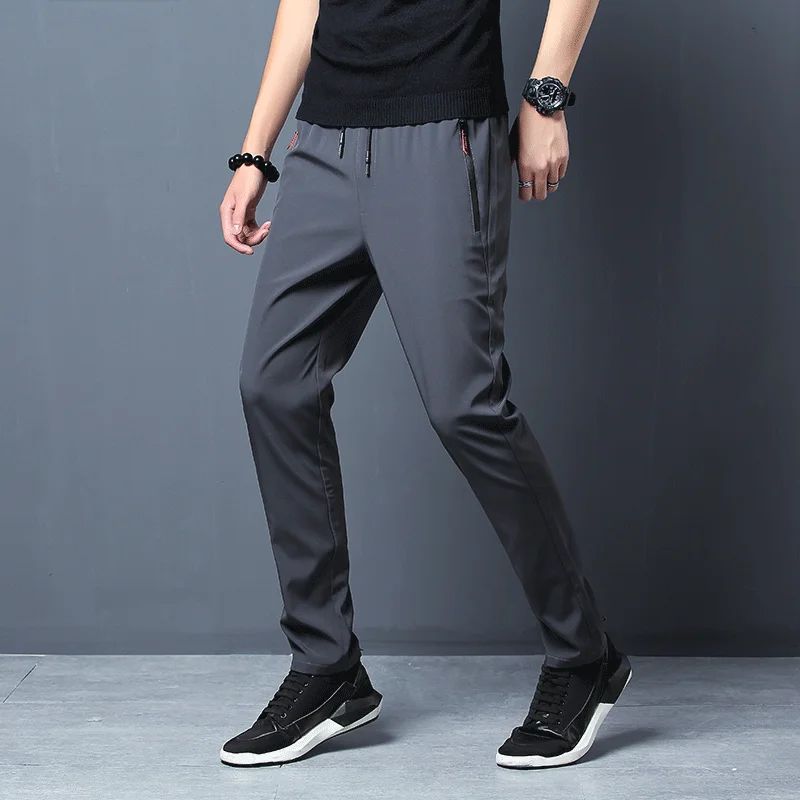 メンズカジュアルパンツストレートスリムフィット弾性ウエストジ - Streetwear Brand Joggers のレビューと価格